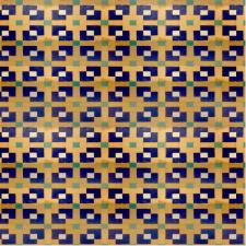 Blue-Green Maegheli Bond Pattern Sheet Maquette